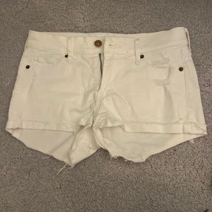 White Abercrombie jean shorts